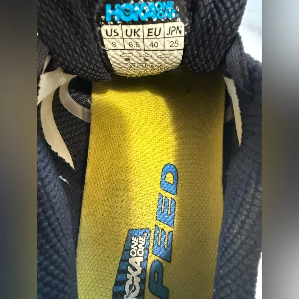 Hoka Black and White Athletic Sneakers - Picture 9 of 10